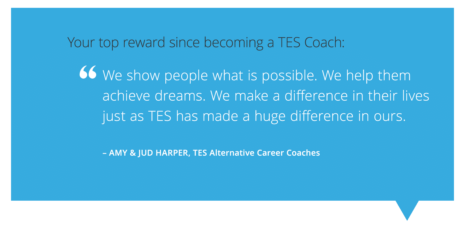 TES Coach Success Story Amy and Jud Harper